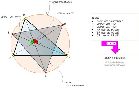 Go Geometry Problem 366. Scalene triangle, Circumcircle, Angles, 60 ...