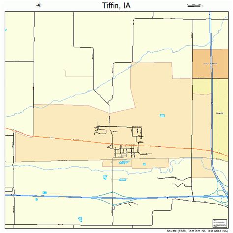 Tiffin Iowa Street Map 1978060