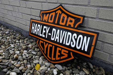 Large enamel Harley-Davidson garage sign - Catawiki