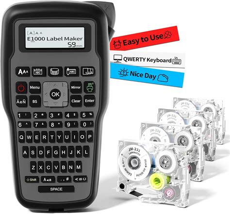 Amazon.com : Handheld Label Maker Machine with Keyboard - E1000 Pro ...