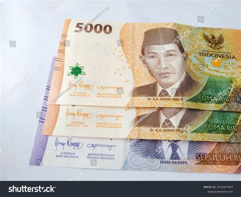 Some Indonesian Rupiah Currency Notes Denominations Stock Photo ...