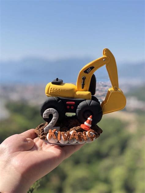 Excavator Cake Topper, Excavator Cake Decoration 3D, Cake Topper for ...