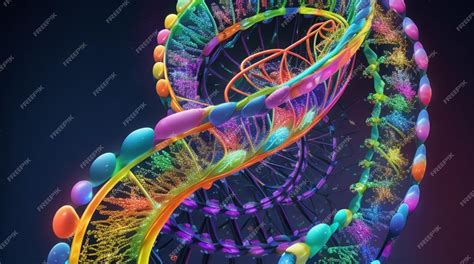 Premium AI Image | Abstract DNA Double Helix Art