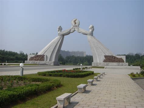 Download Arch Of Reunification In Pyongyang Wallpaper | Wallpapers.com