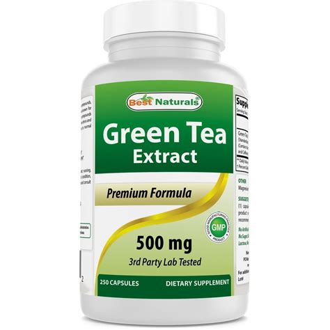 Best Naturals Green Tea Extract Weight Loss Supplement, Dietary ...