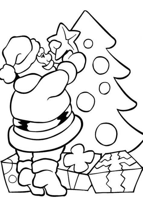 Colorir Imagens : Desenhos do Pai Natal Para Colorir