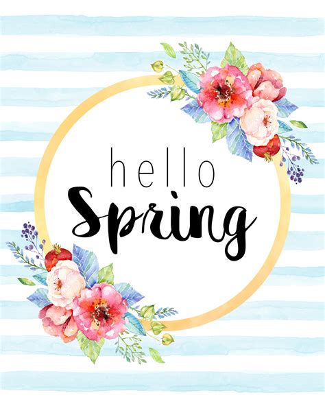 Free Printable Hello Spring Collection - The Cottage Market