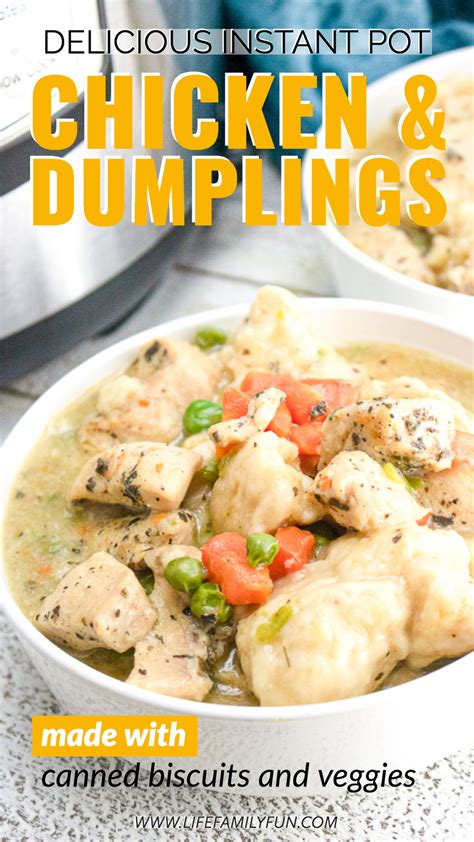 Instant Pot Chicken & Dumplings Recipe With Canned Biscuits (VIDEO)