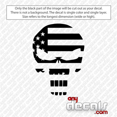 Punisher Skull Badge Decal Sticker - AnyDecals.com