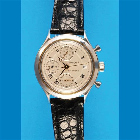 Sold Price: Hamilton Automatic wristwatch chronograph with counters and ...