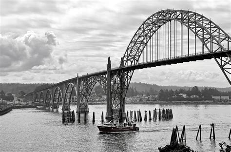 Yaquina Bay Bridge BW Photograph by Athena Mckinzie - Fine Art America