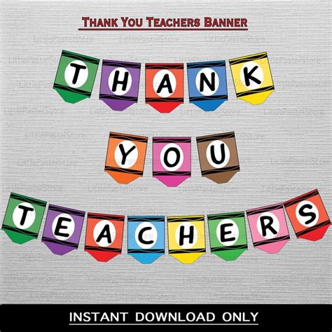 Teachers Appreciation Banner, Thank You Teachers Banner, - Etsy | Teacher appreciation quotes ...