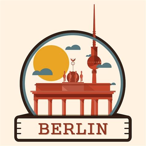 Premium Vector | Berlin city badge, germany