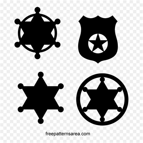 Sheriff Badge Clipart Black And White, HD Png Download - vhv