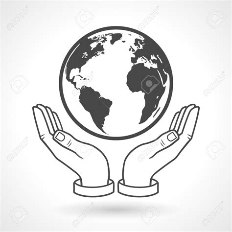 Hand Holding Earth Drawing at GetDrawings | Free download