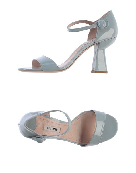 Miu Miu Sandals in Blue (Sky blue) | Lyst