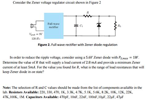 Solved Consider the Zener voltage regulator circuit shown in | Chegg.com