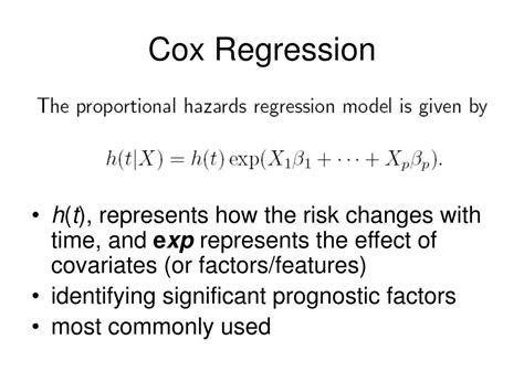 PPT - the Cox proportional hazards model (Cox Regression Model ...