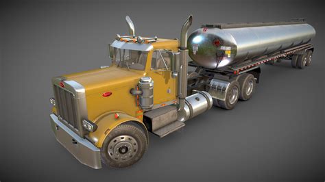 Peterbilt fuel tanker semi truck - Buy Royalty Free 3D model by ...