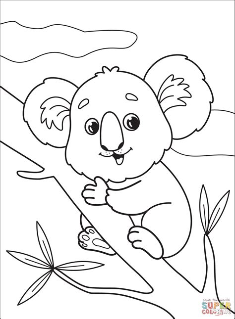 Koala coloring page | Free Printable Coloring Pages