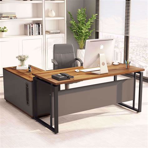 Tribesigns L-Shaped Computer Desk, 55 inches Executive Desk Business ...