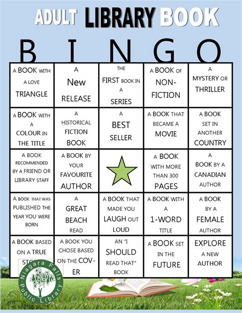 A self-directed summer reading game for adults. Pick up a bingo card, fill appropriate squares ...