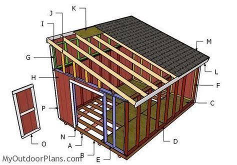 building-a-12x16-lean-to-shed | Shed design, Diy shed, Diy shed plans