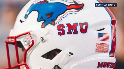 SMU debuting new football helmet decal