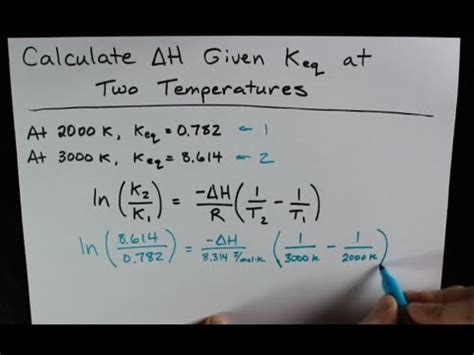 Equilibrium Constant Temperature Equation - Tessshebaylo