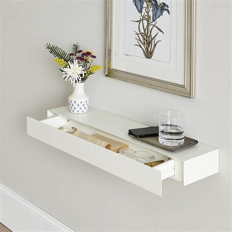 Floating Shelf With Drawer | Floating shelf with drawer, Entryway floating shelves, Ikea wall ...