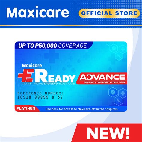 Maxicare EReady Advance Platinum Health card / Prepaid health card ...