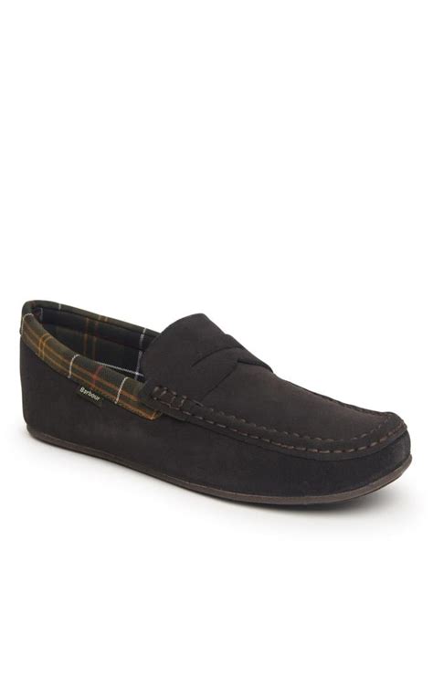 Men’s Barbour Slippers | Tartan & Sheepskin | House of Bruar