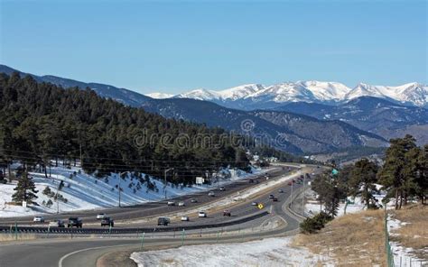 Interstate 70 Toward Rocky Mountains Stock Image - Image: 12032853