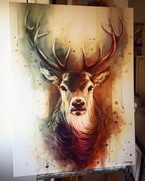 35+ Ideas Painting Acrylic Deer For 2019 | Animal paintings acrylic, Deer painting, Canvas painting