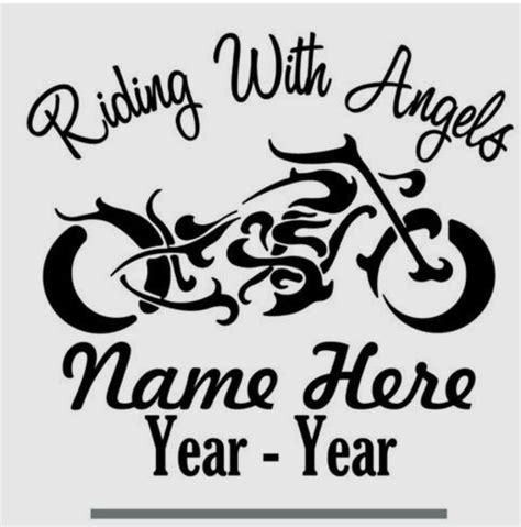 In loving memory motorcycle svg angel wings svg biker memorial svg ...