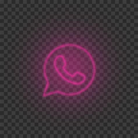 HD Pink Neon Light Whatsapp Art Line Circle Logo Icon PNG | Citypng