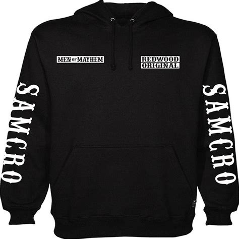 Men of Mayhem SAMCRO Hooded Sweatshirt - Sons of Anarchy Redwood Original Hoodie | Sons of ...