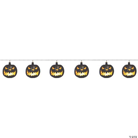 40" Pumpkin Jack-o-Lantern String Lights | Halloween Express