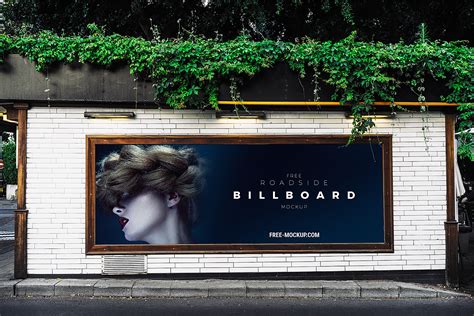 Roadside Advertisement Billboard Mockup