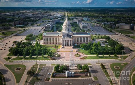 Oklahoma City State Capitol Building A – Poster - Canvas Print - Wooden ...