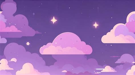 Premium Photo | Background of Cute Clouds and Starlit Skies