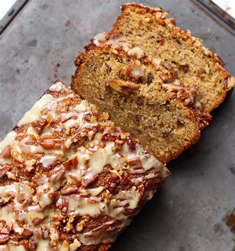 Brown Butter Banana Bread With Pecans And Vanilla Brown Butter Glaze Recipe | The Feedfeed