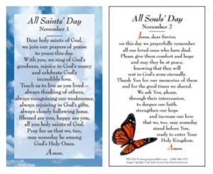 All Saints Day Prayer Card And All Souls Day Prayer Card (100 count) – Prospect Hill Co.