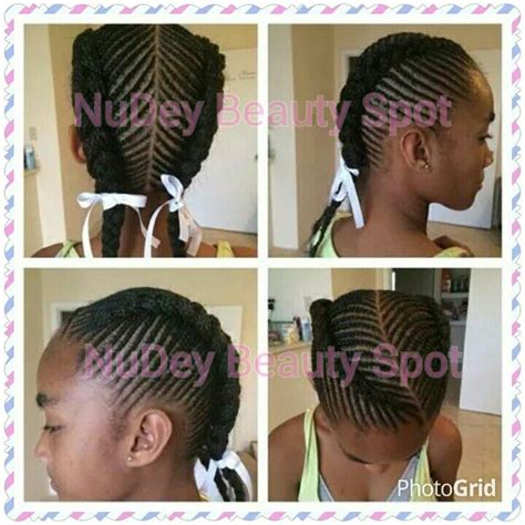 Fish bone | Cute hairstyles, Hair styles, Black little girls