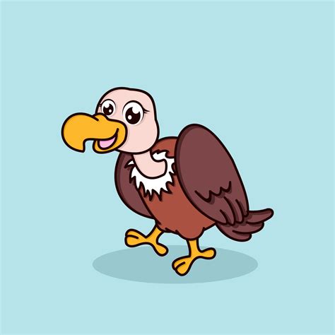 Cute vulture cartoon. Vector illustration character 9285377 Vector Art at Vecteezy