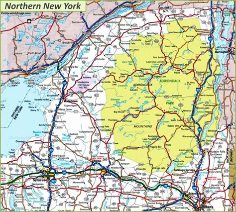 Map of Northern New York State - Ontheworldmap.com