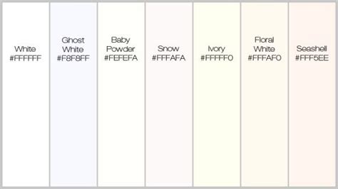 pure white color hex code - Gearldine Linville