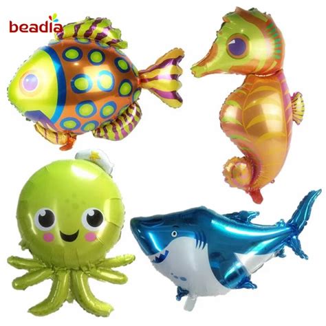 1PCS Foil Balloons Fish Inflatable Toys Sea World Party Balloons Birthday Party Decorations Kids ...