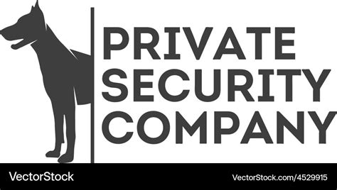 Logo for private security company Royalty Free Vector Image