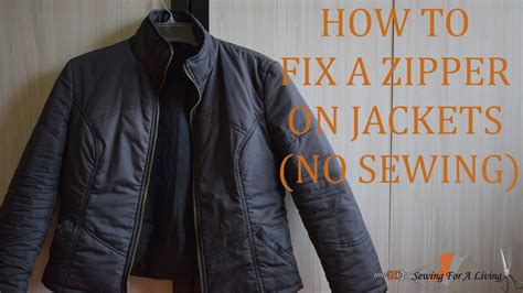 How to fix a zipper on jackets (no sewing) - YouTube